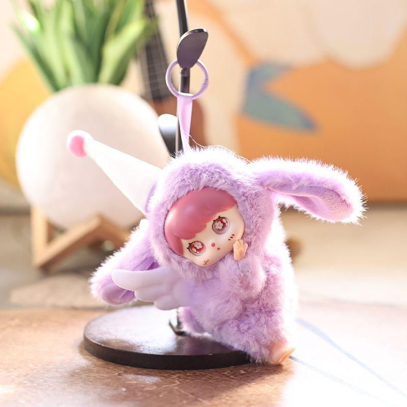 Vinyl Doll Plush Keychain With Soft Short Plush For Bag Decor And Gift