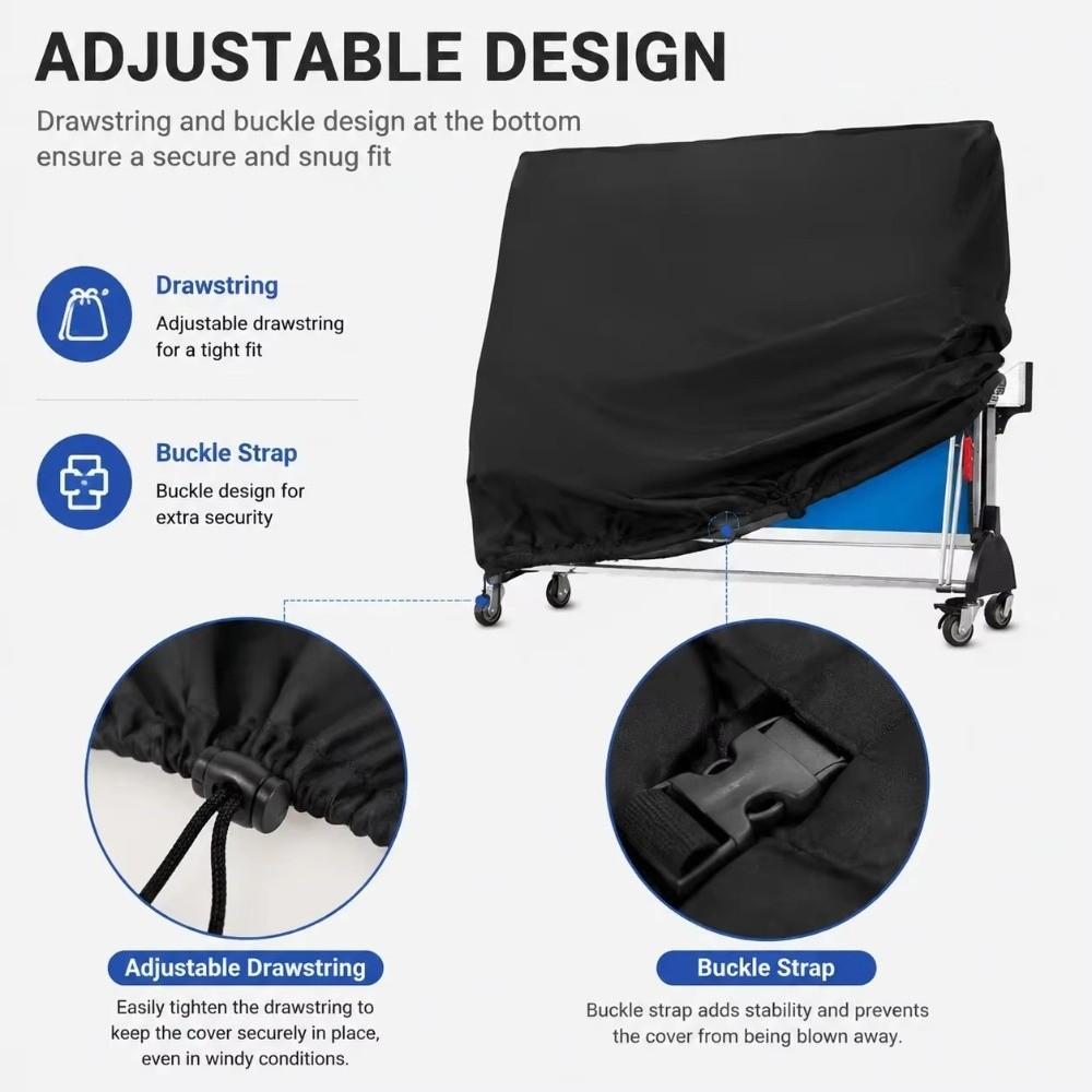 Dustproof Table Tennis Table Cover Ping Pong Table Storage Cover for Folding Ping Pong Table
