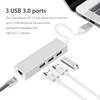 Aluminum USB 3.0 RJ45 Gigabit Adapter & 3-Port Hub