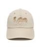 LEE Drawing Stitch Cotton Ball Cap Beige