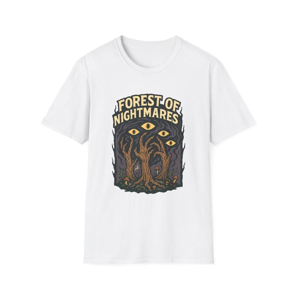 

Unisex Softstyle T-Shirt surreal forest hand trees glowing eyes dark fantasy 4XL