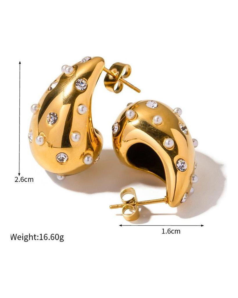 Pinkdudu Fashion Rhinestone Paved Alloy Drop Earring Classic Retro Water Drop Dangle Earrings  for Women Jewelry Gifts PD1824