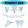 12Pcs 3.2M Long Wedding Banner Fabric Pennant Flags Wedding Hanging Decorations For Holiday Party Indoor and Outdoor