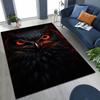 New Mysterious Owl Colorful Cartoon Birds Rug for Bedroom Living Room Sofa Home Doormat Decor,Large Kid Non-slip Floor Mat