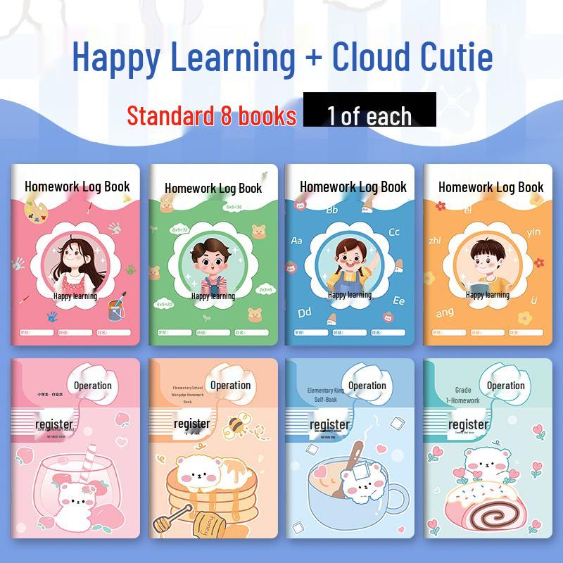 Elementary Homework Notebook for Grades 1-5: Cute Design for Girls