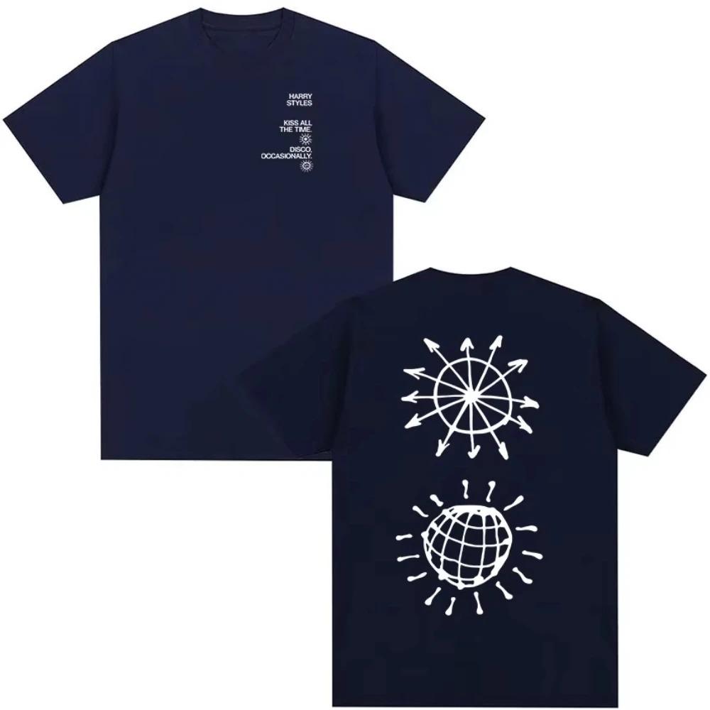 Unisex Women Fashion Oversized Cotton T-shirts Harry Styles Kiss All The Time Disco Occasionally Tour 2026 Print Streetwear Tshirt