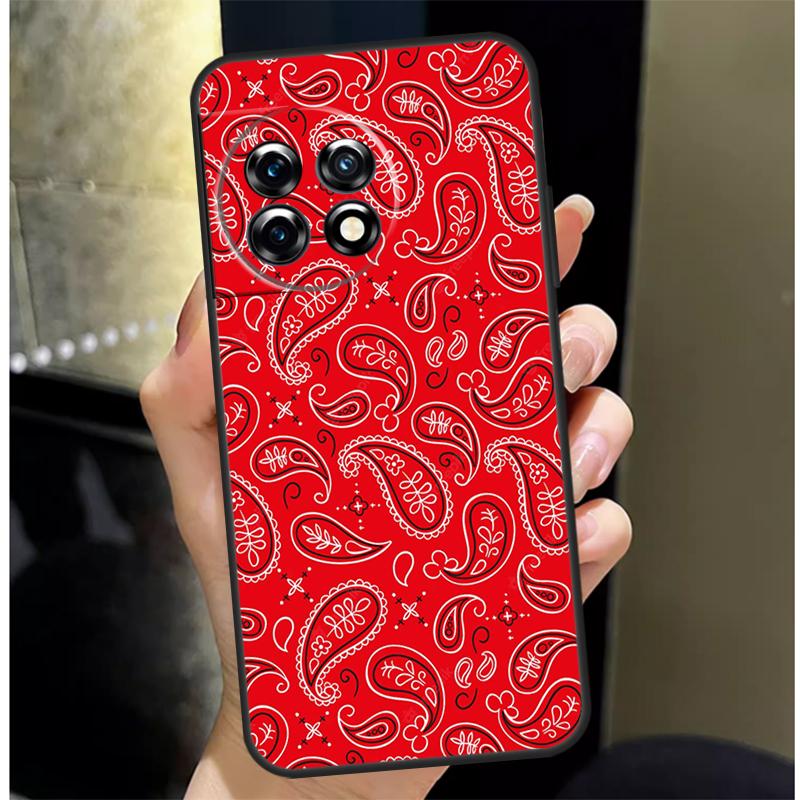 Paisley Bandana Cover For OnePlus 13 13R 12 12R 11 10 Pro 8T 10T OnePlus Nord 4 CE 2 3 Lite N10 N20 N30 Case