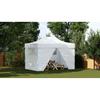 vidaXL Pro Party Tent Foldable with 4 Side Walls 280x410x315 Cm Steel White
