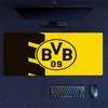 Podkładka pod mysz Borussia Dortmund, Duża mata na biurko do gier, Antypoślizgowa podkładka pod mysz XXL na laptopa i tablet, Mata do gry na mini PC ze zszywanymi krawędziami