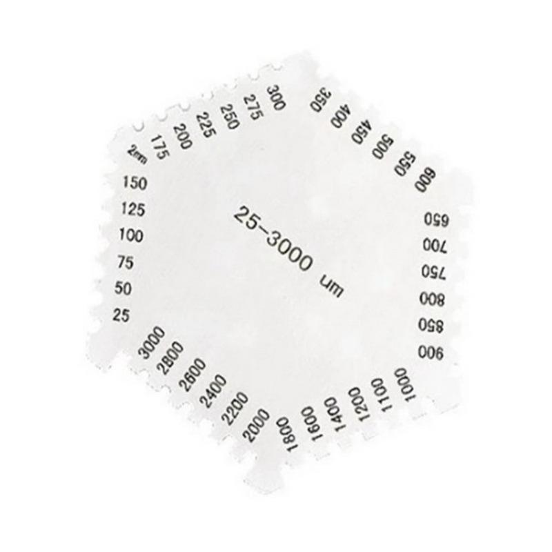 Stainless Steel Paint Coating Hexagon Wet Film Comb Anticorrosion Not Easy To Rust Wet Diaphragm Thickness Gauge Silver