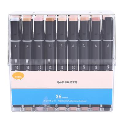 122436 Colori Arte Alcol Pennarelli a Doppia Punta Pennello Set Colore Pelle per Pittura Evidenziazione