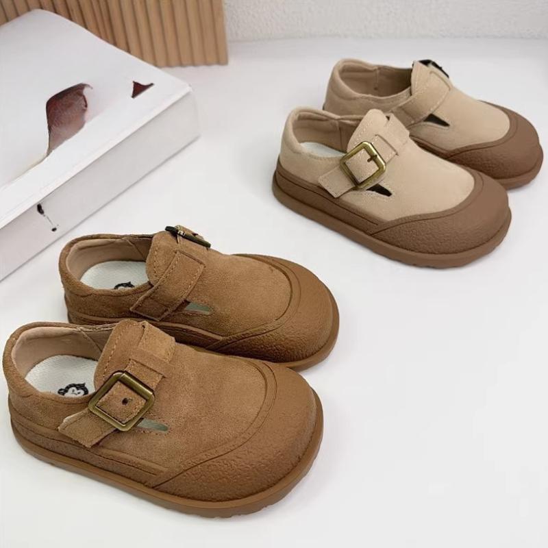 Chaussures Décontractées Rétro pour Enfants Chaussures à Gros Orteil Chaussures en Cuir pour Garçons et Filles Chaussures Simples Cuir Givré