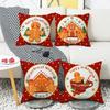 New Winter Christmas Gingerbread Man Printed Pillow Cover Sofa Home Decoration Cushion Cushion Cover