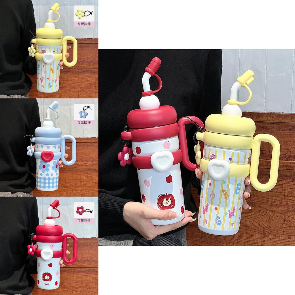 Portable Insulated Sports Bottle With Handle And Thickened Body For Kids And Adults