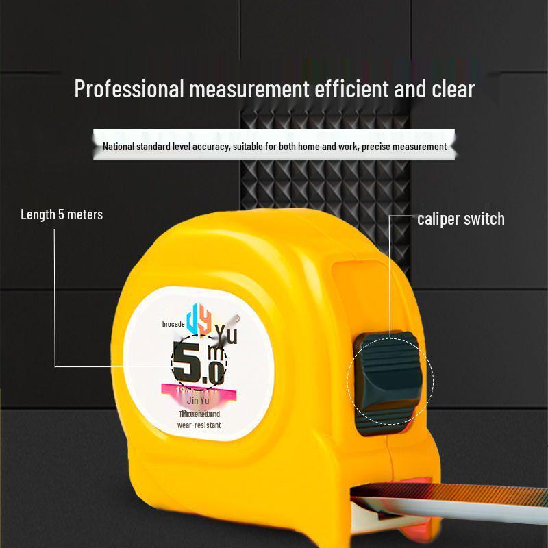 

High-Precision Durable Steel Tape Measure - Drop-Proof, Wear-Resistant (3m, 5m, 7.5m, 10m) 5m 19mm Width - 1 Piece Trial Pack
