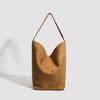 Frosted Sued Tote Bag for Women In Autumn and Winter Casual Commuting One-shoulder Armpit Bucket Bag