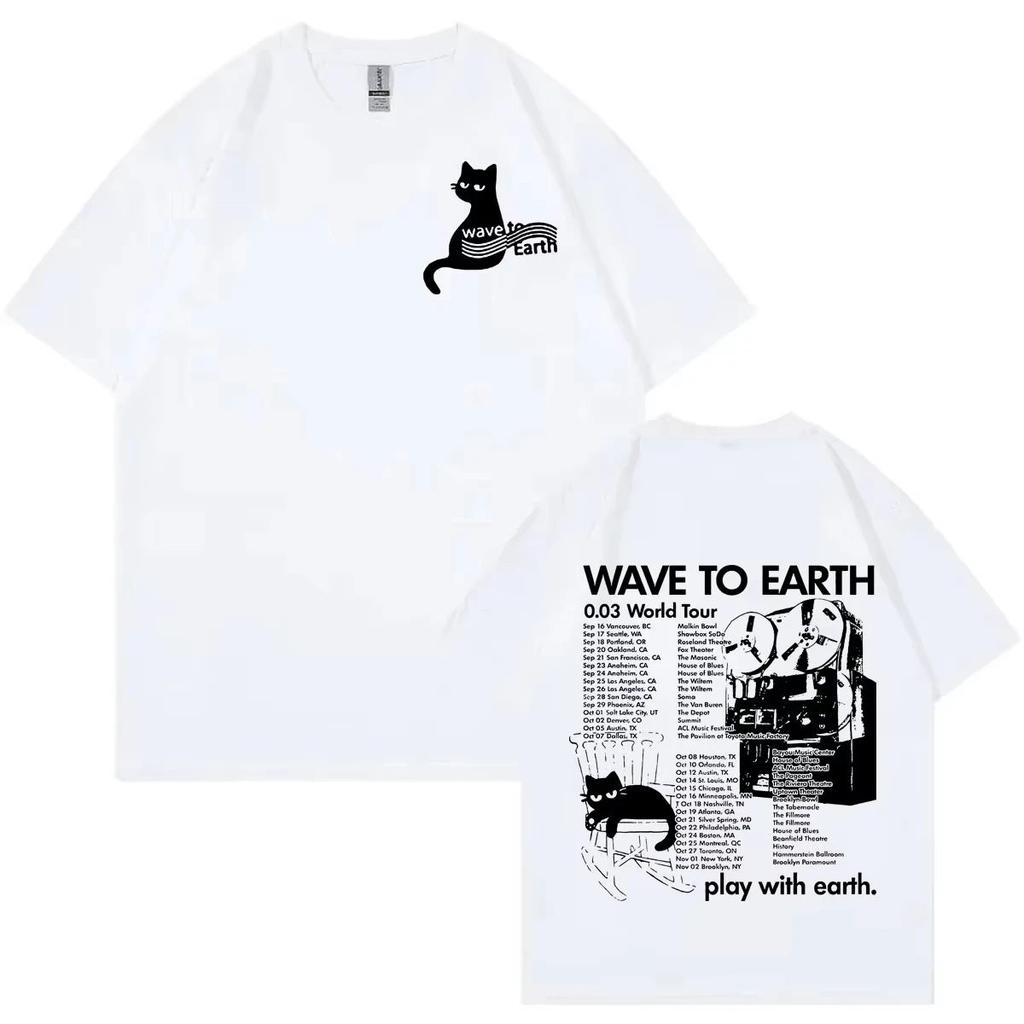 Harajuku Kpop Tee Wave To Earth 003 World Tour Tshirt Oversized Tshirts Fashion Trend Vintage Short Sleeve T Shirts Unisex