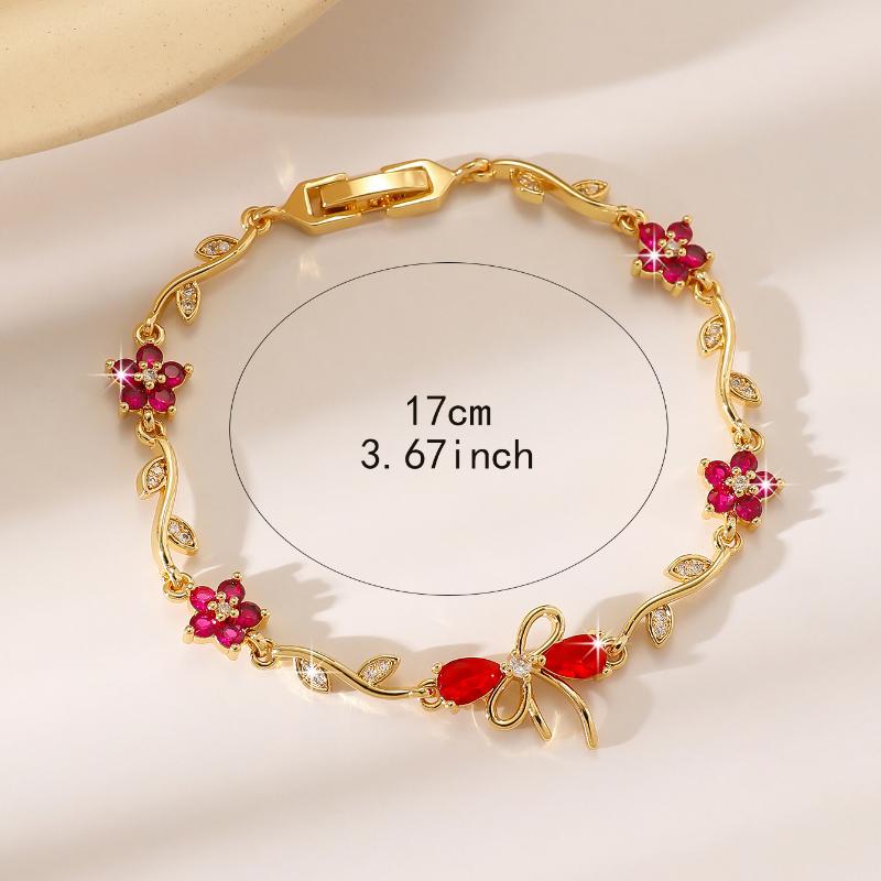 Women Jewelry Silver Color Dark Blue Crystal Leaf Chain Link Bracelets And Bangles For Party Gift Color Retention Bracelet