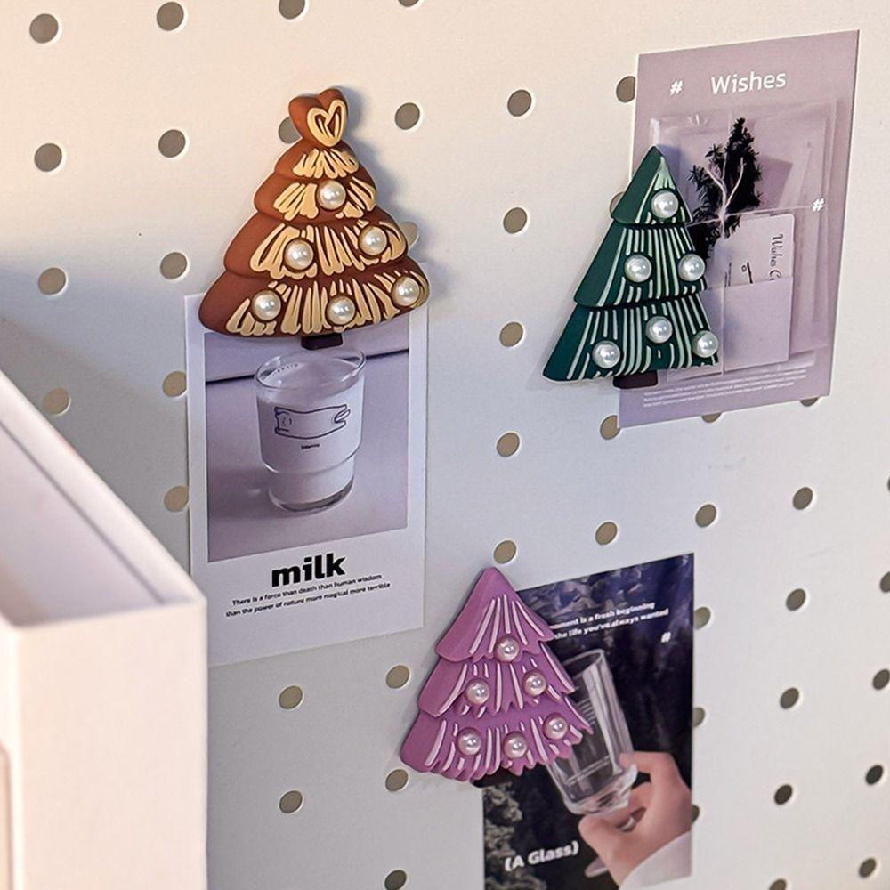 Cartoon Simulated Christmas Tree Fridge Magnets 3D Soft Rubber Magnetic Sticker Fridge Decor Kitchen Refrigerator Locker