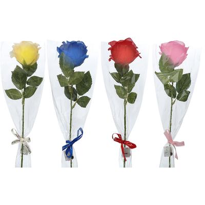 4er-Pack Künstliche Rose mit LED-Licht Leuchtende Rosenblüten Geschenk für Ehefrau Freundin Oma