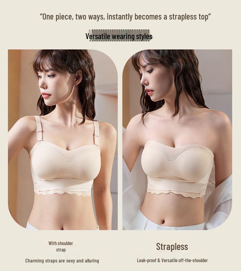 Plus Size Anti-Slip Strapless Minimizer Bra with Removable Straps