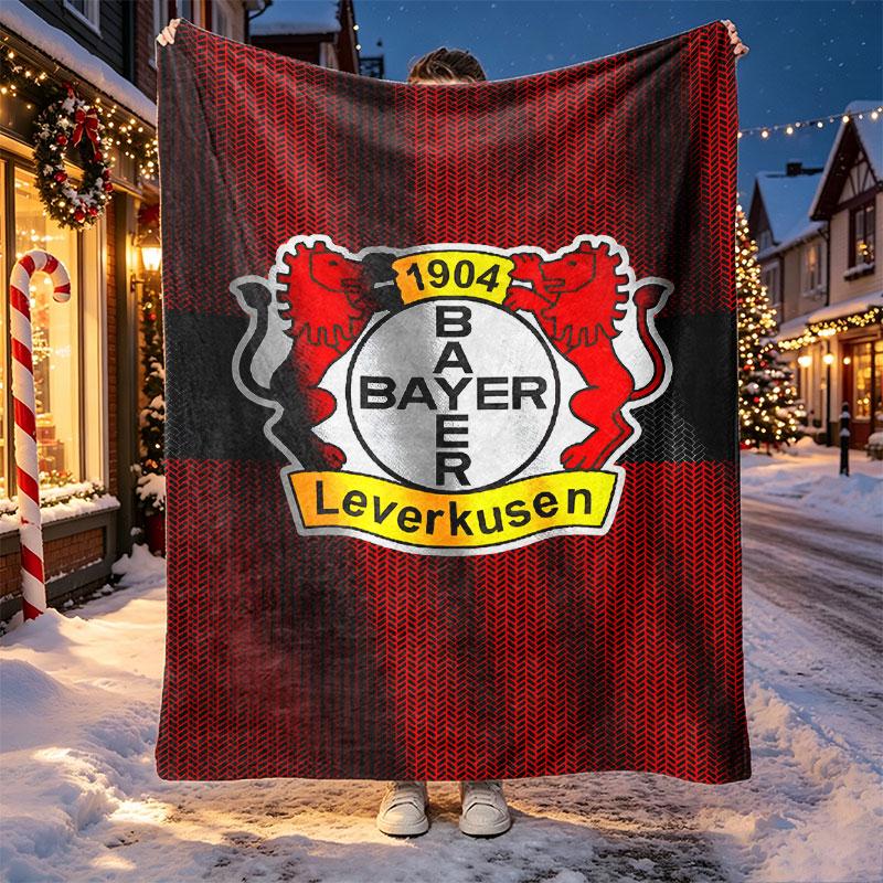 Bayer 04 Leverkusen Pattern Blanket for Home Decoration, Bed, Sofa, Car Travel, Camping, Suitable for All Seasons, Birthday Christmas Gift