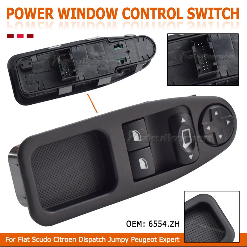 Power Window Glass Lifter Control Master Switch Panel 6554.ZH 6554ZH For Citroen Dispatch Jumpy For Peugeot Expert 2007-2016