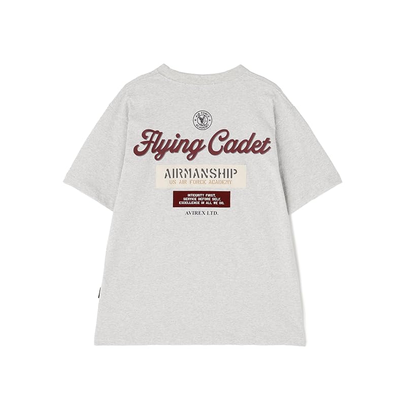 

[Avirex] CADET PATCH T-SHIRT Cadet patch short sleeve T-shirt men s L 023 light gray 783-5134011