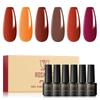 ROSALIND Sada gelových laků na nehty 6ks/Lot Nail Art Gel Polish Semipermanentní gelový lak Hybrid Soak Off UV Lamp Base Top Coat Gel Polish Kit