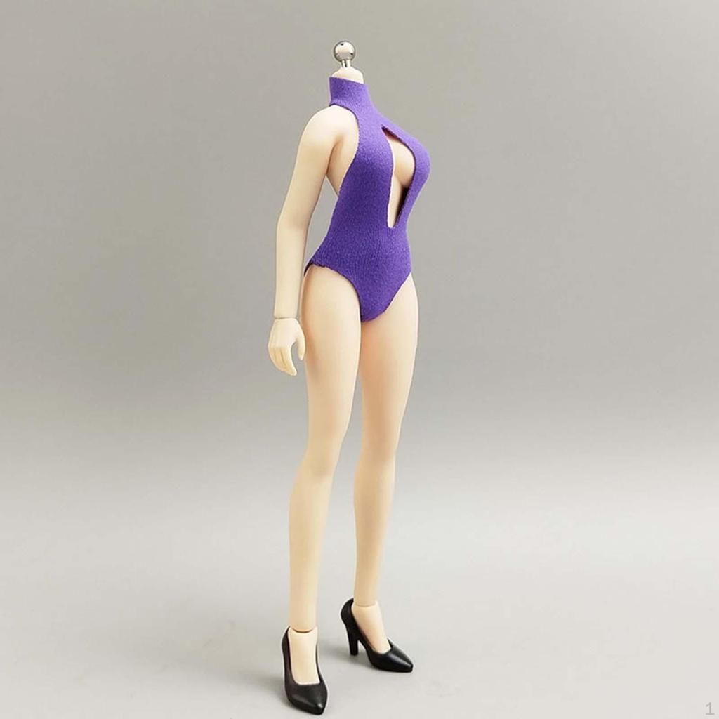 1/12 Actionfigur Kleidung Anziehen Damen Badeanzug Jumpsuit Lässig Mini Kostüm Puppe für 6