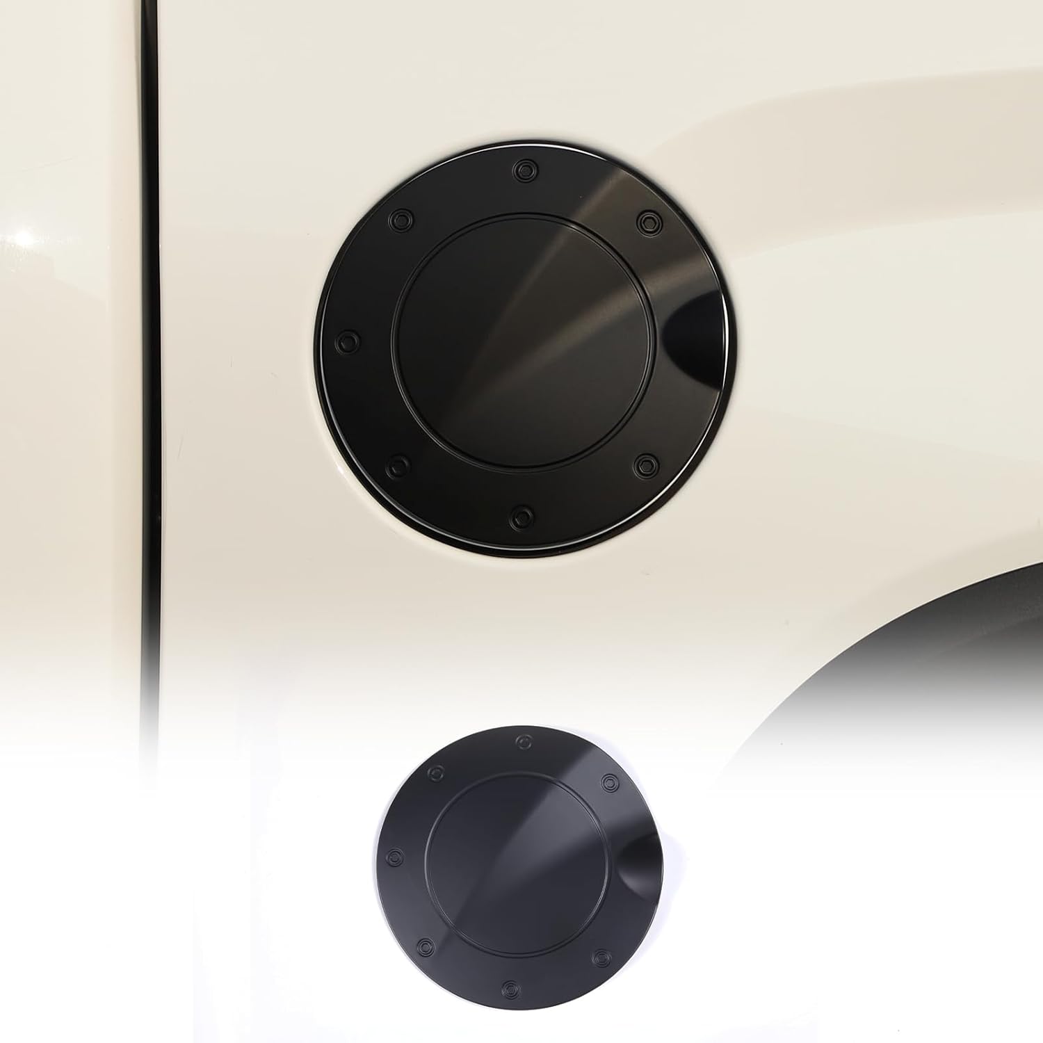 LLKUNAG Car Gas Fuel Tank Cap Protect Cover Compatible with Toyota Tundra 2022-2025,Fuel Tank Door Cover Car Exterior Oil Tank Gas Cap Accessories матовый черный