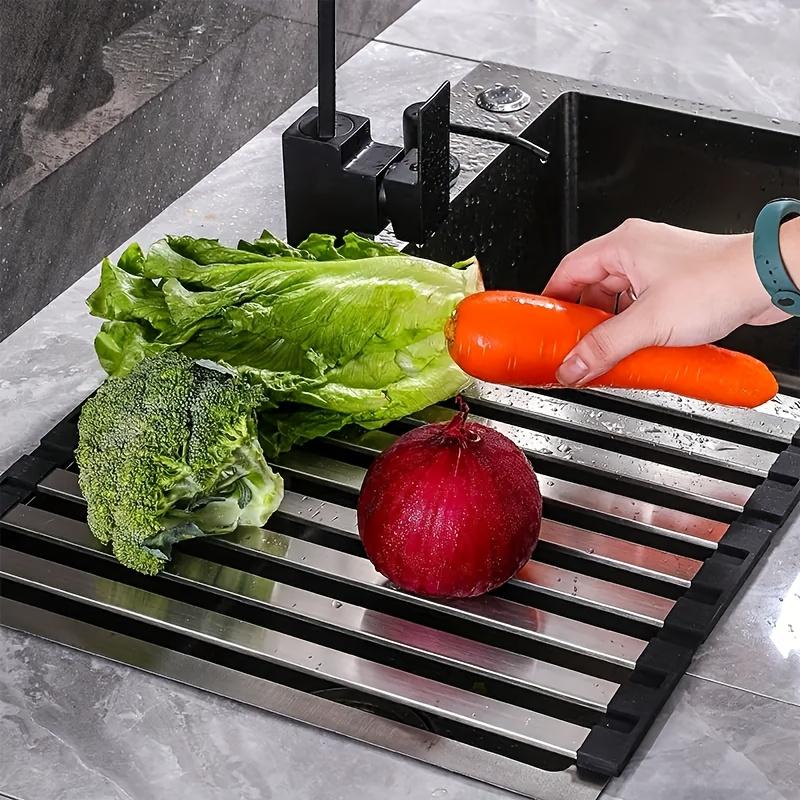 304 Stainless Steel Dish Drain Rack Multi Functional Drain Rack High Temperature Resistant Sink Organizer Kitchens Accessories