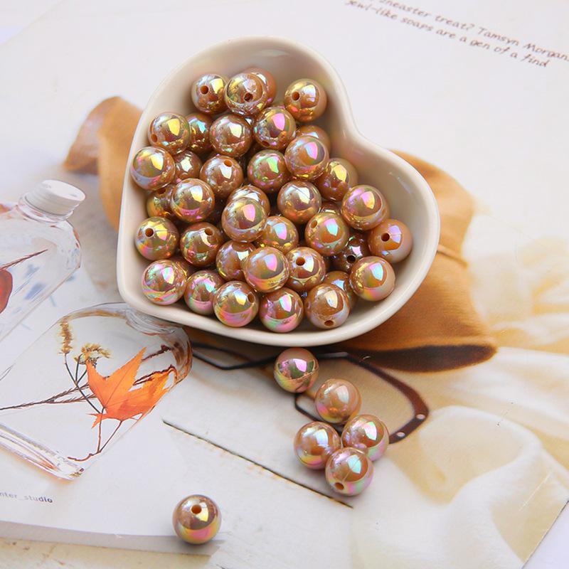 Acrylic Imitation Pearl AB Color Round Beads for DIY Jewelry Bracelets