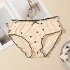 Big Size Ladies Spring and Summer Thin Fashion Sweet Lovely Love Print No Trace Breathable Briefs