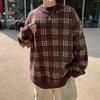 Men's Vintage Plaid Knitted Pullovers Contrasting Colors Loose Autumn Winter Casual O-Neck Fashion Long Sleeve Sweaters