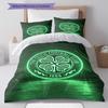 Celtic Football Club Muster Bettwäsche, Steppbett Set Bettbezug Kissenbezug Zuhause Geburtstagsgeschenk(1 Bettbezug + 2 Kissenbezüge, ohne Füllung)