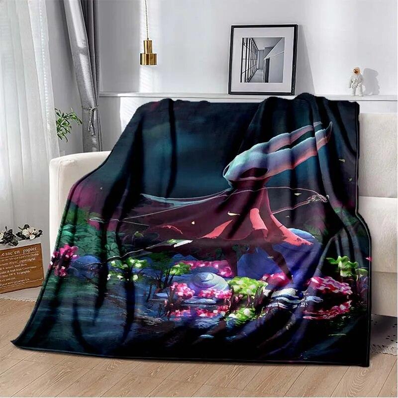Spill Hollow Knight 3D-trykket Kunst Fleecepledd for Senger Fottur Piknik Tykk Dyne Sengeteppe Fleece Kastepledd