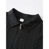 Men's Casual Solid Color New Sweatshirt Jacquard Polo Collar Trousers Suit