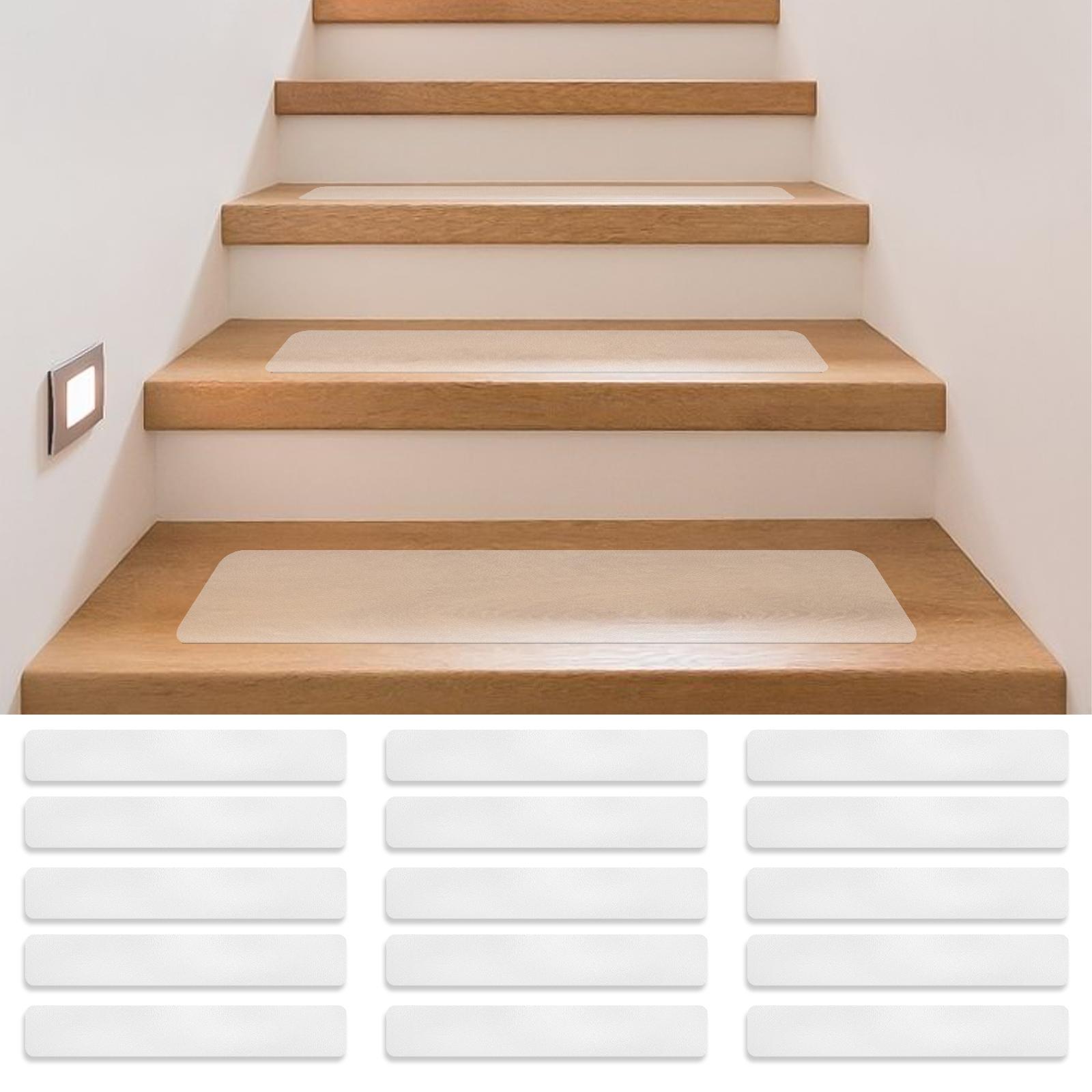 

15pcs Non-Slip Stair Treads Tape Self-adhesive Anti Slip Strips for Wooden Steps Indoor Safety Clear Stair Anti Slip Strip чёрный
