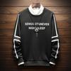 Men's Patchwork Hoodie - Trendy Loose Round Neck Pullover, Long Sleeve Layer with Plus Velvet for Spring and Autumn