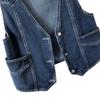 Women's Versatile Denim Vest - Slimming, Retro, Fashionable Outerwear for Spring and Autumn
