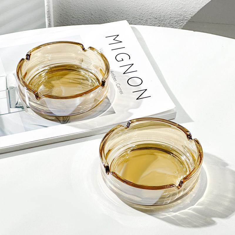 Modern Minimalist Glass Ashtray for Home, Hotel, or Office