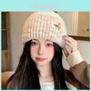 Winter Knit Cap For Women Wool Blend Insulated Windproof Casual Wear