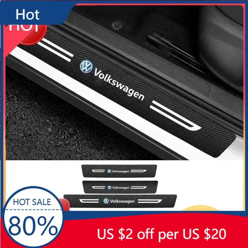 New Car Door Threshold Protector Decal for Volkswagen Passat Tiguan Golf Bora Jetta Sharan T3 T5 Magotan Beetle Trunk Bumpe