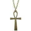 Ornate Cross Pendant Necklace Gothic Religious Christian Statement Jewelry 45cm or 70cm Long Chain