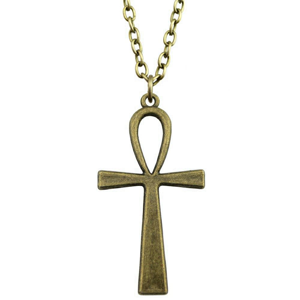 Ornate Cross Pendant Necklace Gothic Religious Christian Statement Jewelry 45cm or 70cm Long Chain