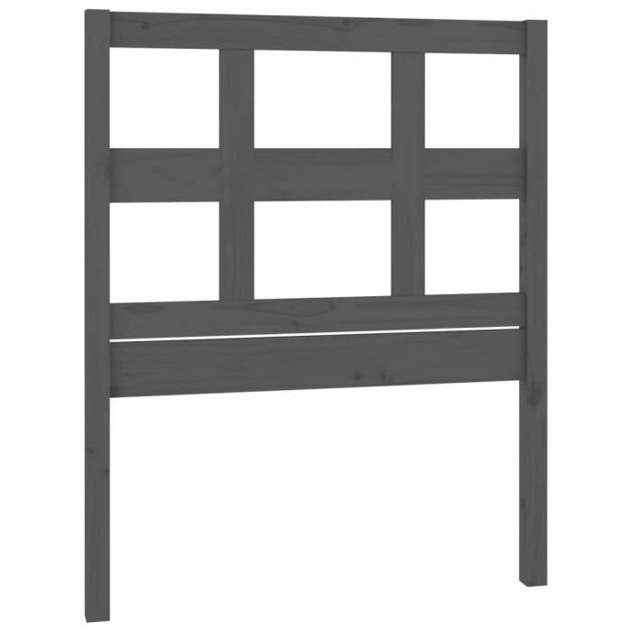 VidaXL Tête de lit Gris 95,5x4x100 cm Bois massif de pin 818902