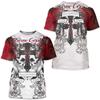 Summer New Men's Top 3D Printed Cross Pattern Comfortable Casual Fashion Trendy T-shirt Street Fashion Short Sleeve Plus Size