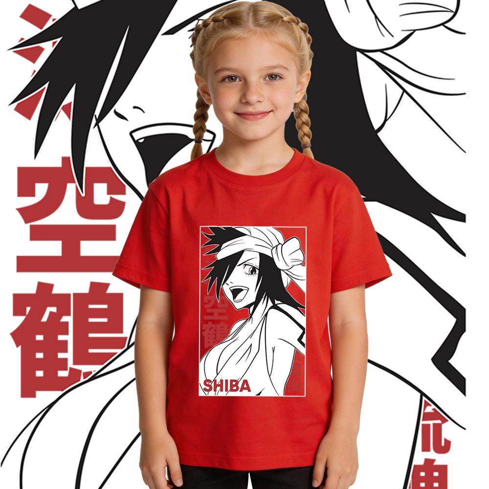 Bleach Kukaku Anime Print Boys Girls Cotton T Shirt Kids Casual Short Sleeve Summer Top Soft Breathable 100