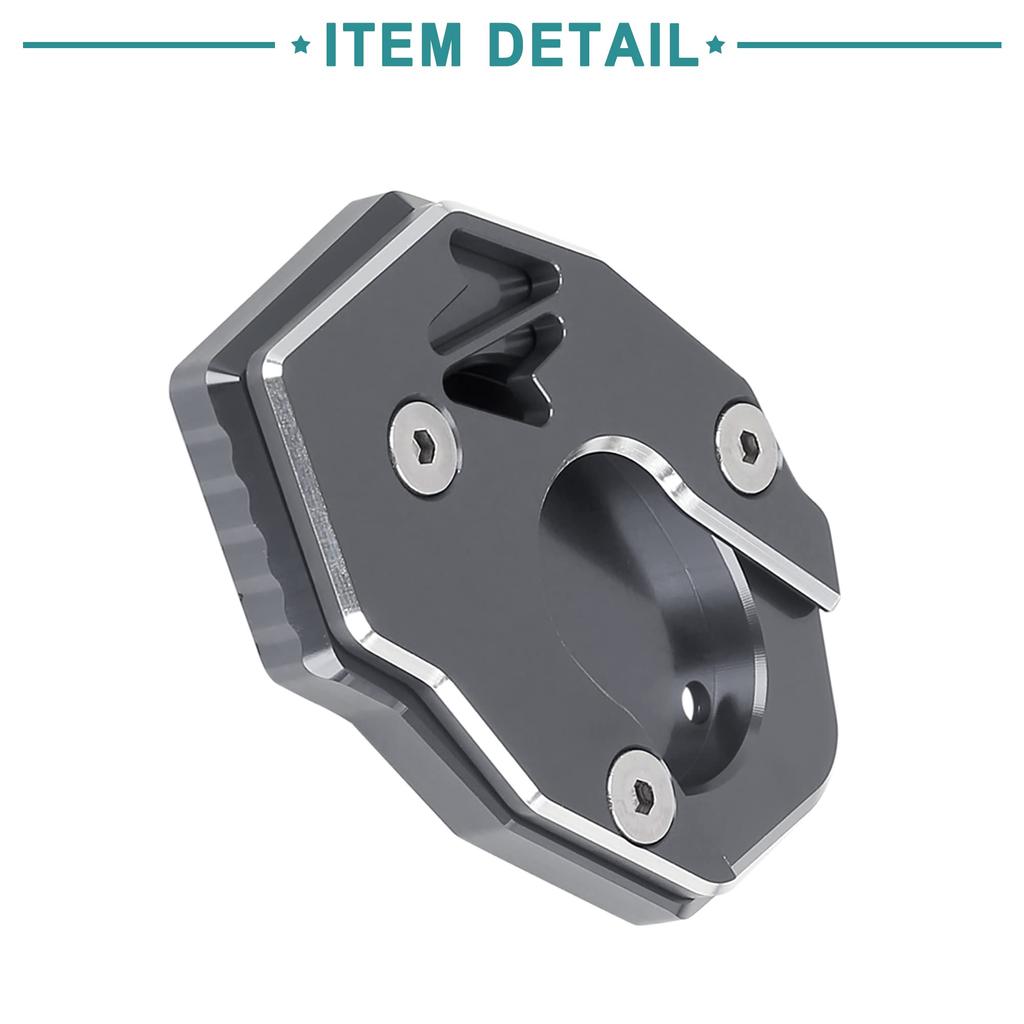 ACROPIX Motorcycle Kickstand Side Stand Extension Pad CNC Aluminum Alloy Compatible with Kawasaki Z900RS Gray 1pcs